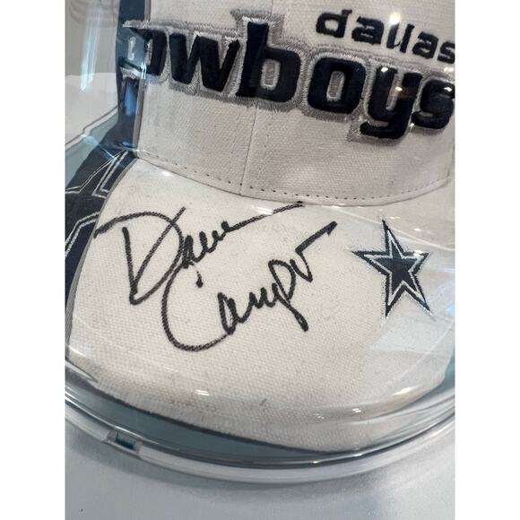 NWT Signed Dave Campo Dallas Cowboys Football Hat One Size  NWT Signed Dave Campo Dallas Cowboys Football Hat One Size JL